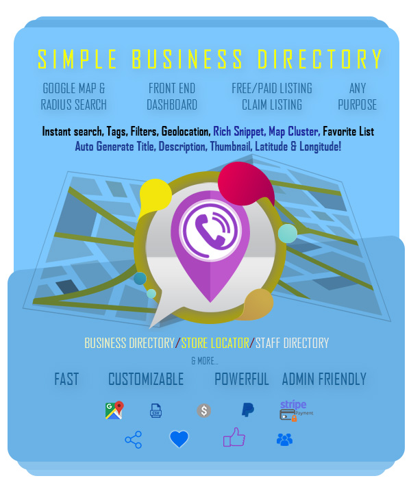 Simple Business Directory with Maps, Store Locator, Distance Search - 6