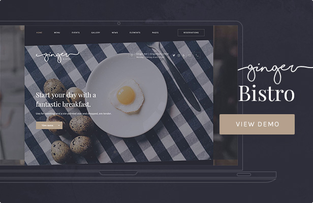 Ginger — Bistro WordPress Theme