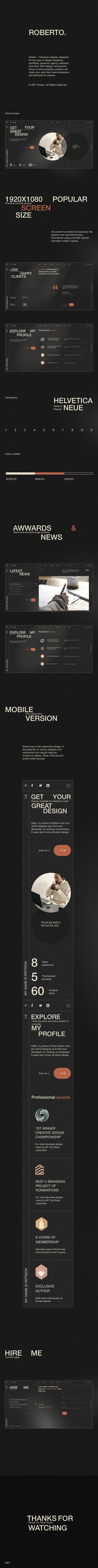 Roberto. - Onepage Horizontal Personal CV/Resume HTML Template - 4
