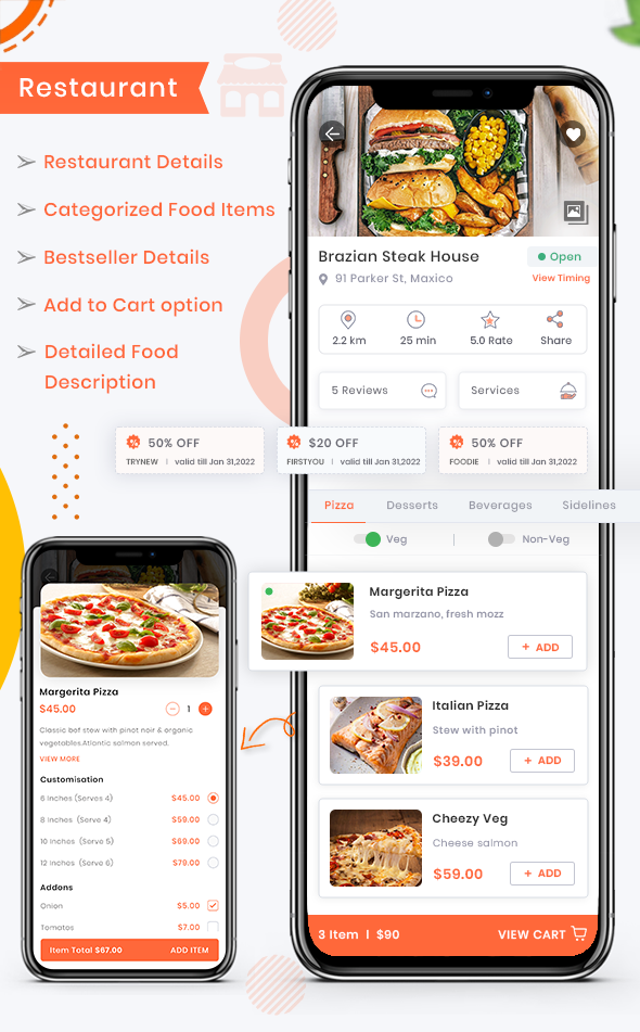 Foodie | UberEats Clone | Food Delivery App | Multiple Restaurant Food Delivery Flutter App - 9