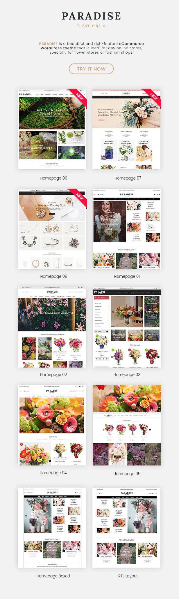 Responsive WooCommerce WordPress Theme - 8 Homepages