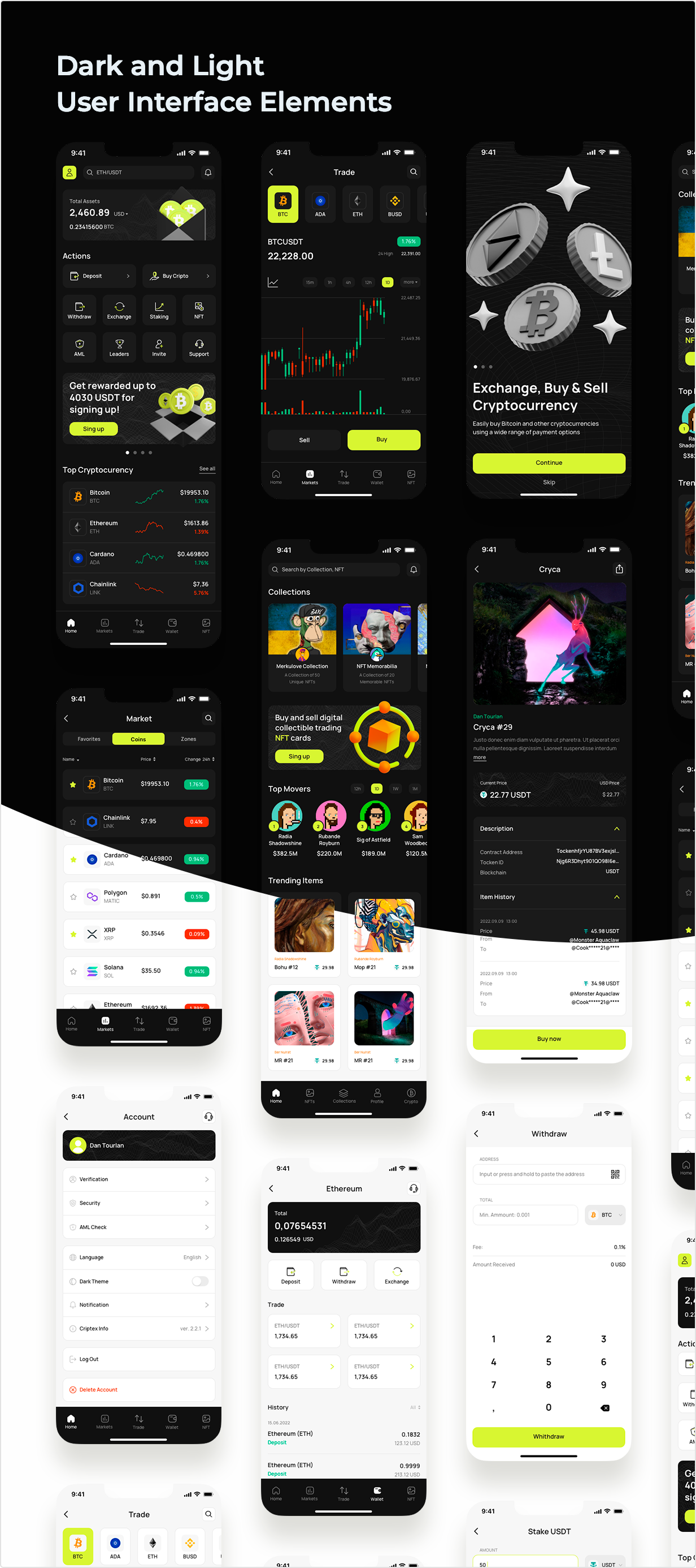 Dark and Light User Interface Elements