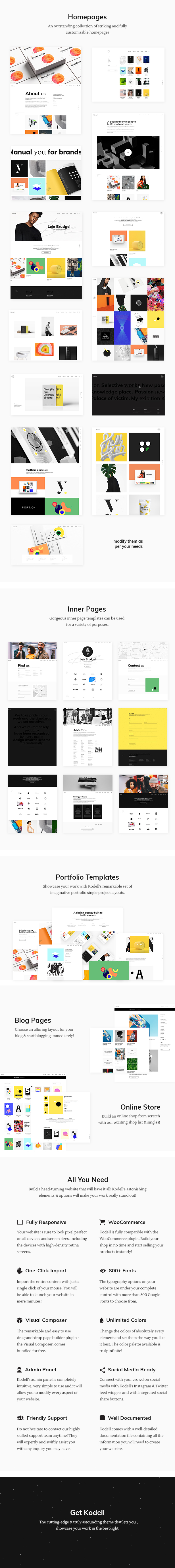 Kodell – Creative Portfolio Theme for Designers and Agencies