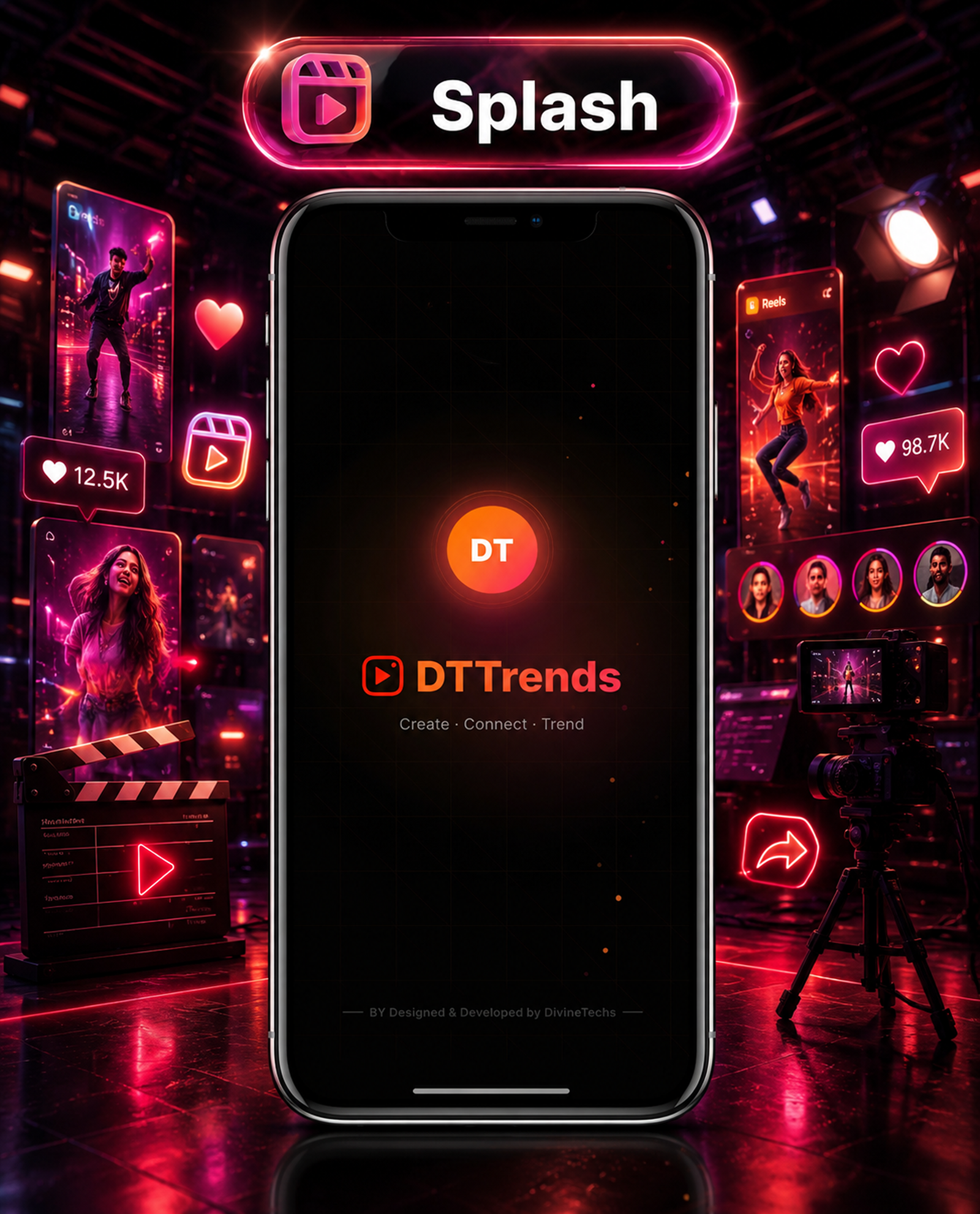 DTTrends – TikTok Clone | Reels, Live Streaming, PK Battle, Story, Feed, Chat | Flutter App - 11