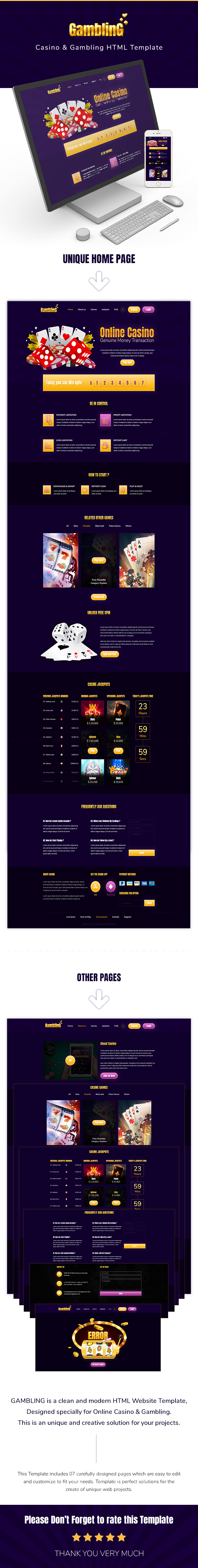 Casino Html Free Template