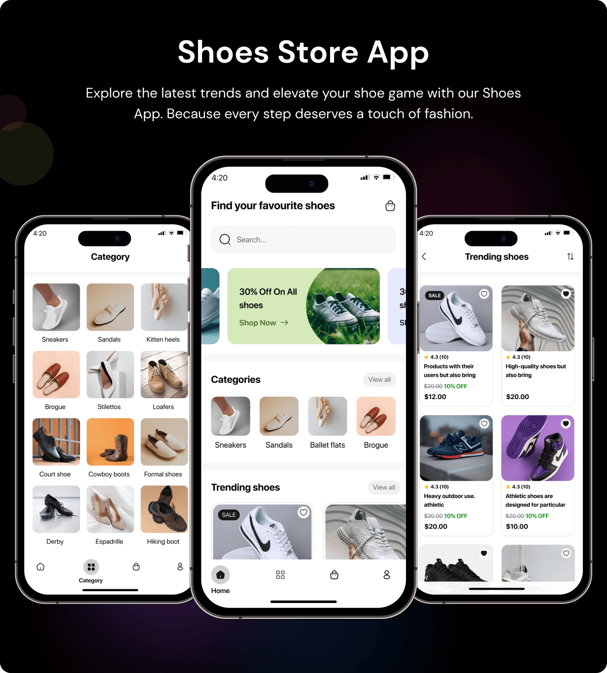 Shoes Store App - E-commerce Store app in Flutter 3.x (Android, iOS) with WooCommerce Full App - 6