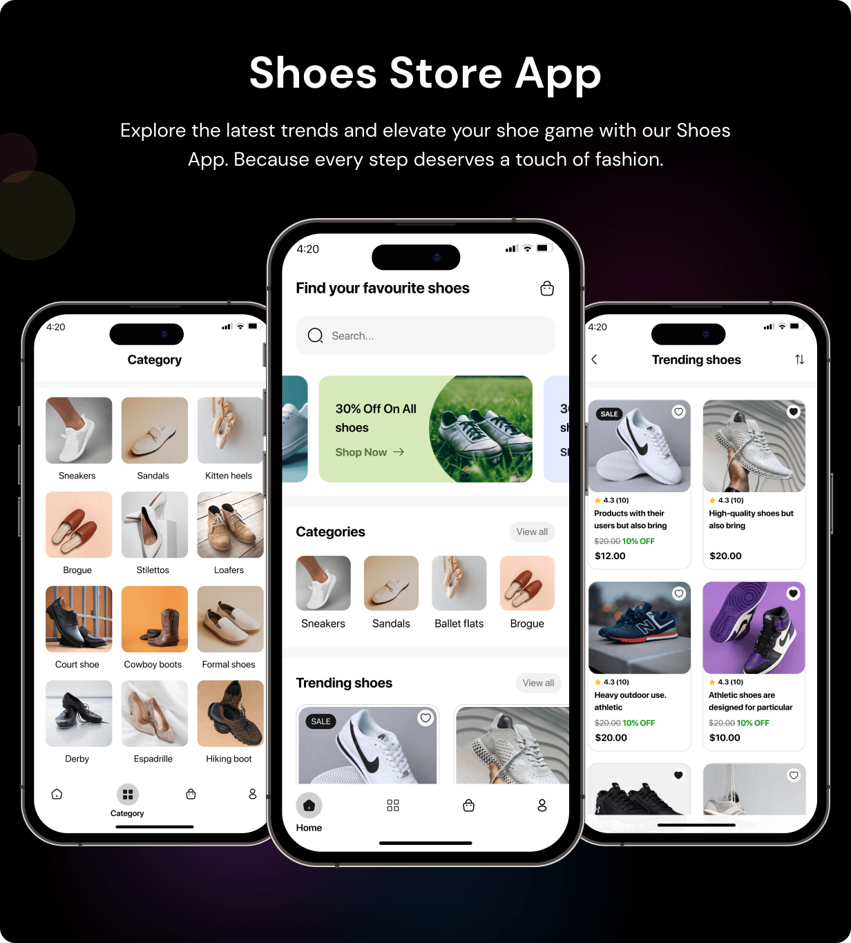 Shoes Store App - E-commerce Store app in Flutter 3.x (Android, iOS) with WooCommerce Full App - 9