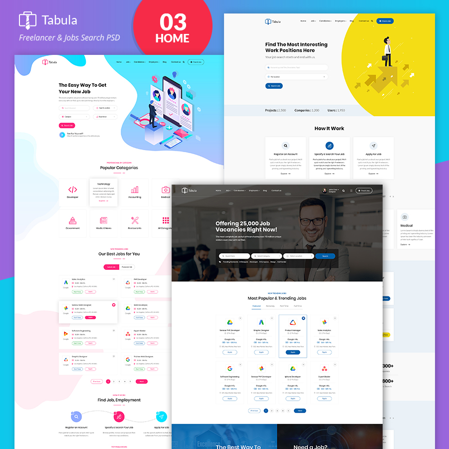 Tabula - Freelancer PSD Template | Webstrot