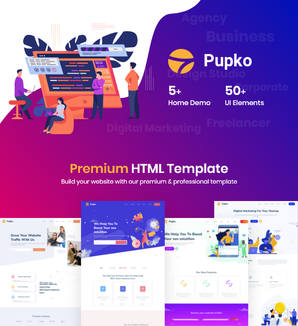 Pupko - Seo and Digital Marketing Agency HTML Template - 1