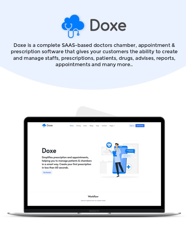 Doxe - SaaS Doctors Chamber, Prescription & Appointment Software - 2