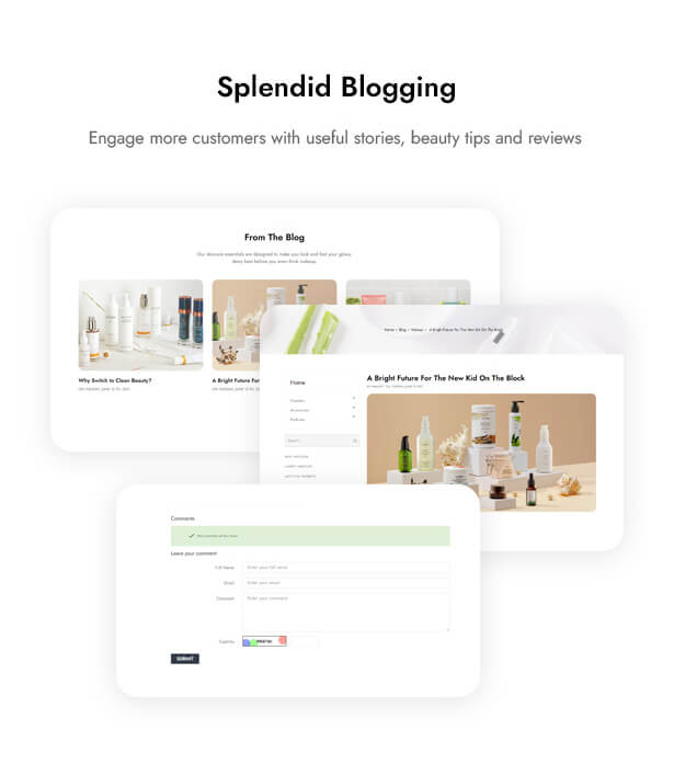 Splendid Blogging Engage more customers with useful stories, beauty tips and reviews