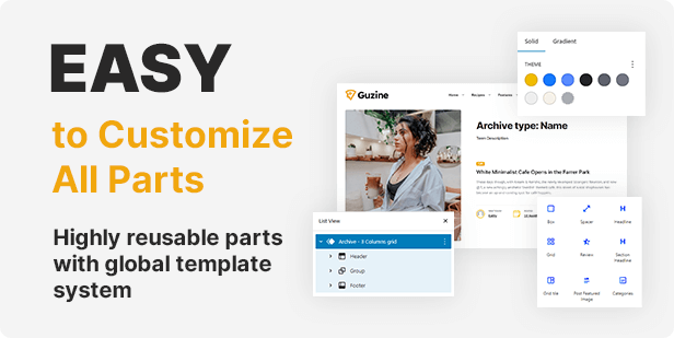 Easy customize to all parts
