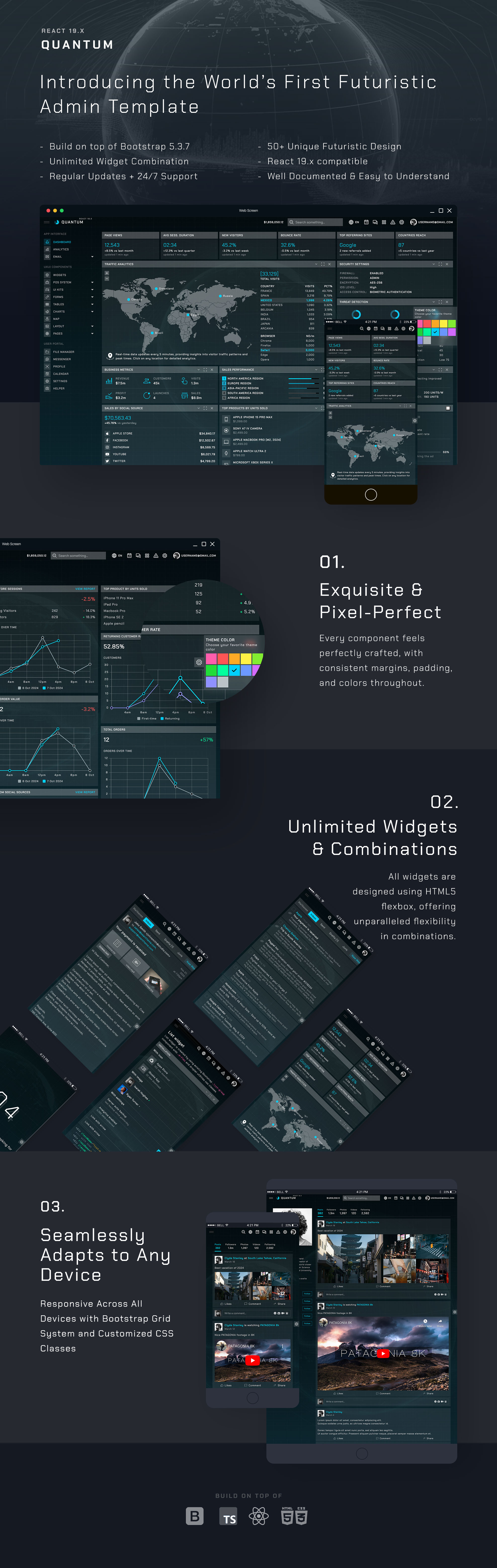 Quantum - React 19 Bootstrap Admin Template - 11