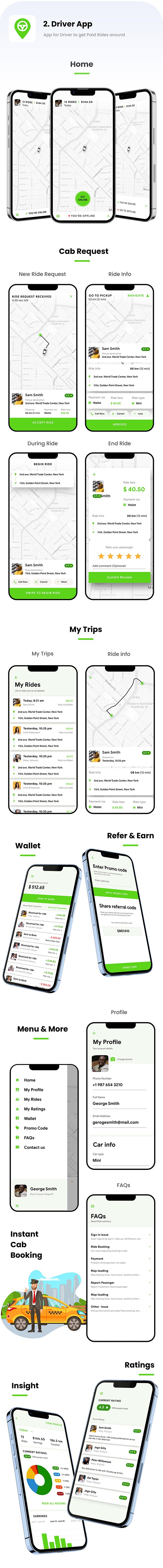 Taksi Rezervasyonu Android + iOS Uygulama Şablonu | 2 Uygulama Yolcu + Sürücü | Cabira | Çarpıntı - 6