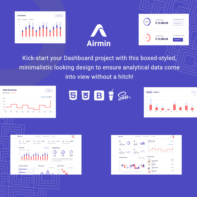 Airmin | Clean Admin Template - 7