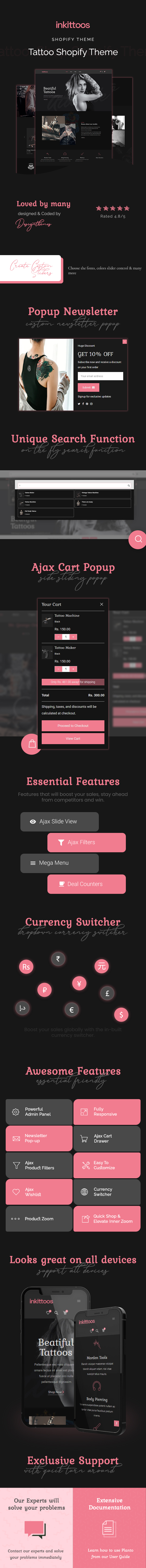 inkittoos - Tattoo Shopify Theme - 1