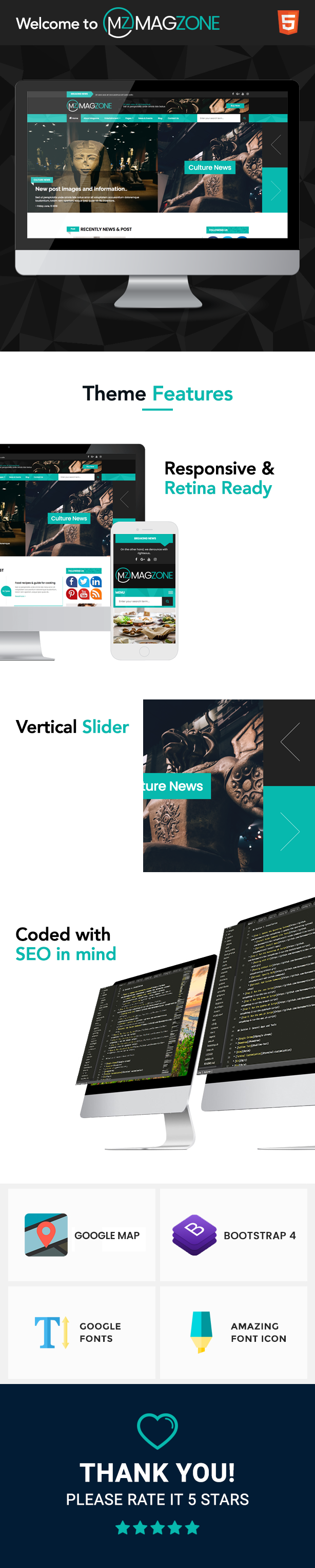 Magzone - Magazine, News and Business Blog HTML5 - 1