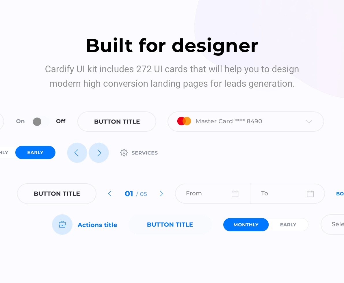 Cardify - Startup UI Kit for Landing Pages - 5