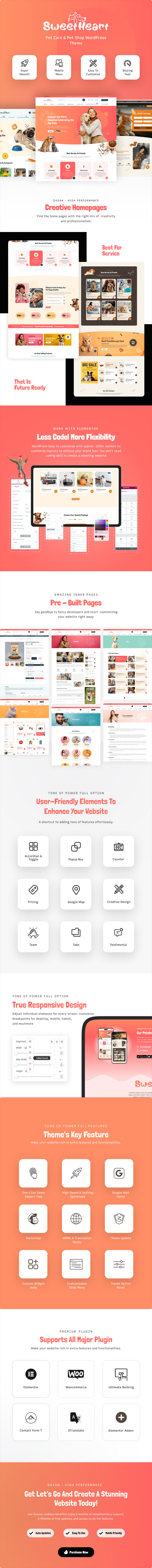 SweetHeart - Pet Care & Pet Shop WordPress Theme - 1