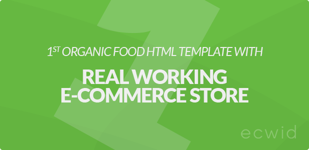 Organic Food - Kitchen, Farm, Corporate, Landing Page & E-commerce HTML Template - 1