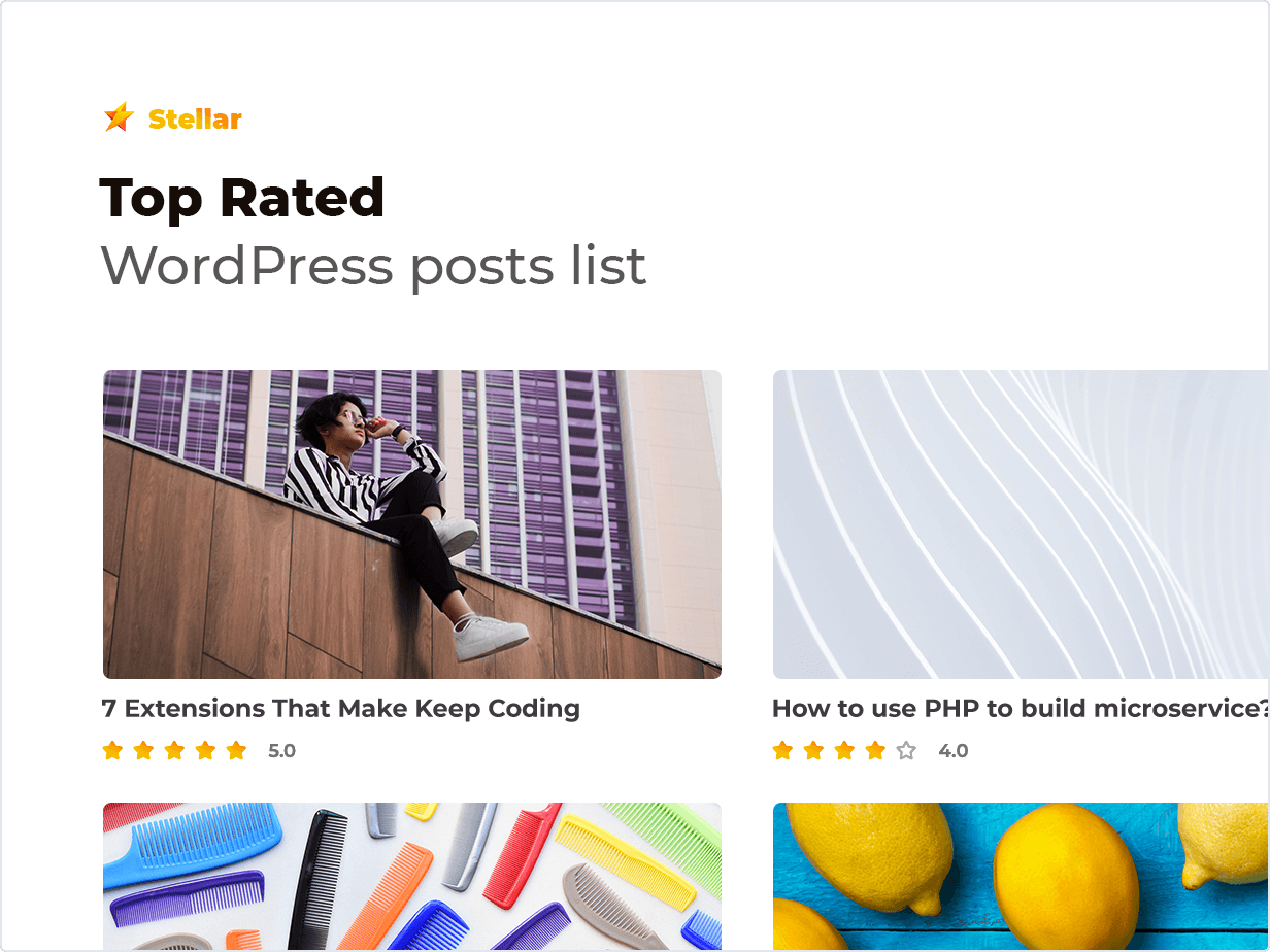 Top Rated WordPress Posts List