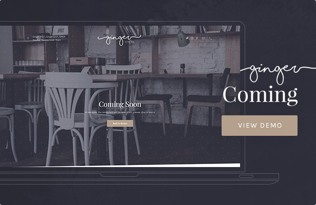 Ginger — Coming WordPress Theme