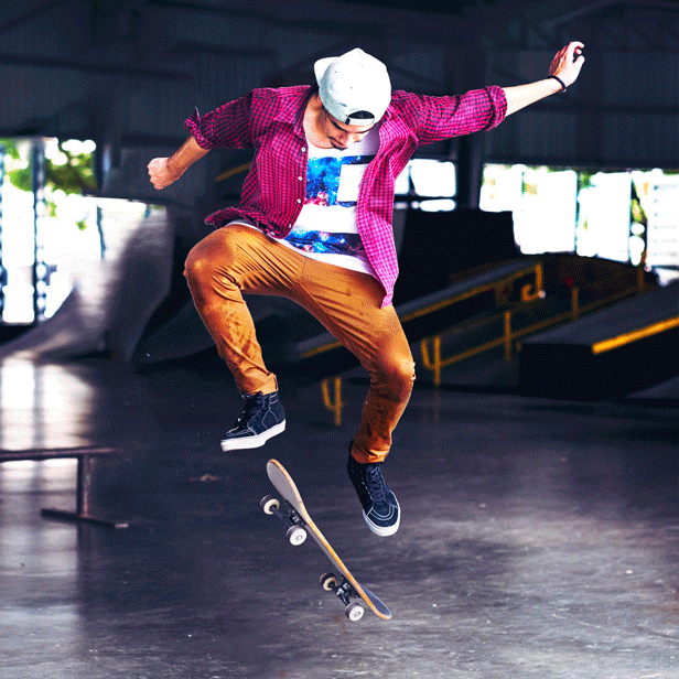 3d Prallax Animated Photsohop Action demo for Skateboarders
