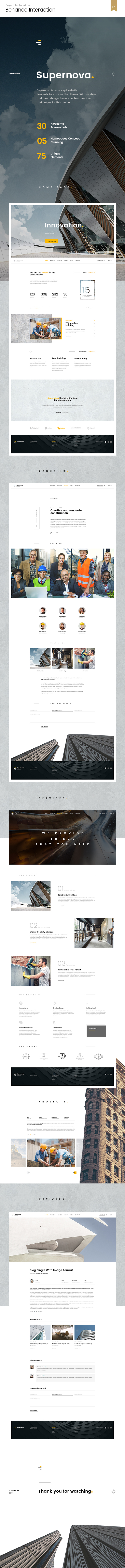 Supernova | Mutil-Concept Construction PSD Template - 4
