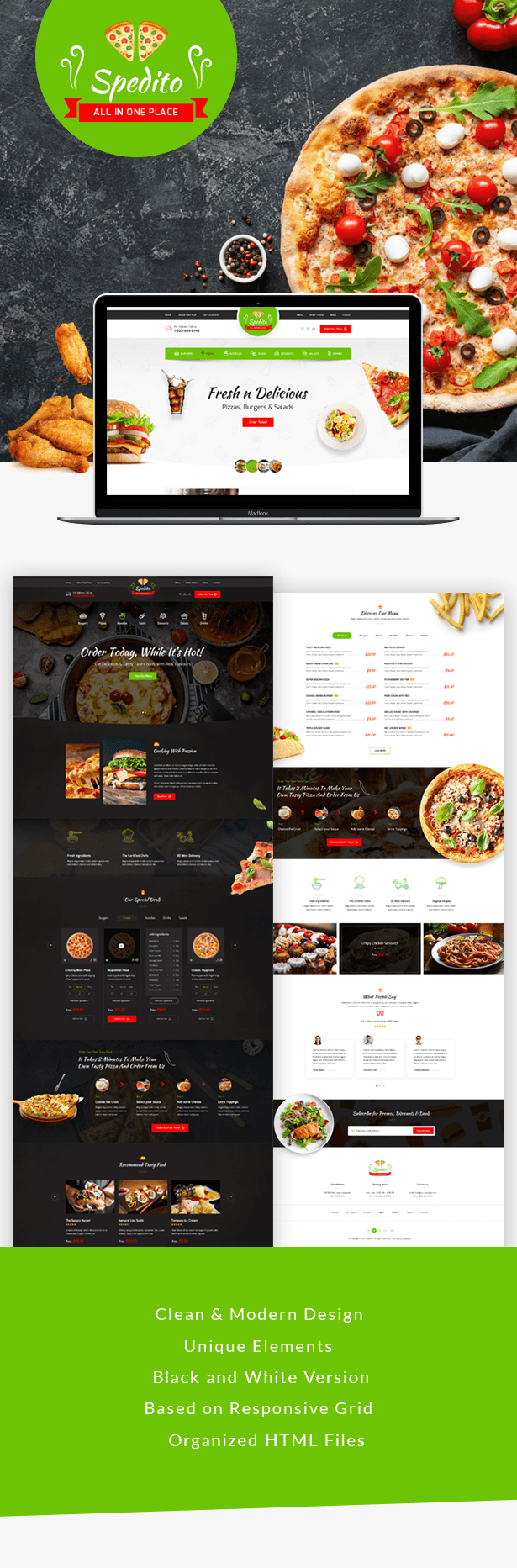 Spedito - Ordering Fast Food HTML Template - 1