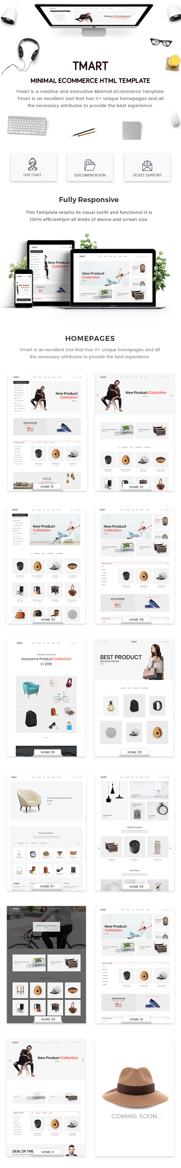 Tmart - Minimal eCommerce HTML Template