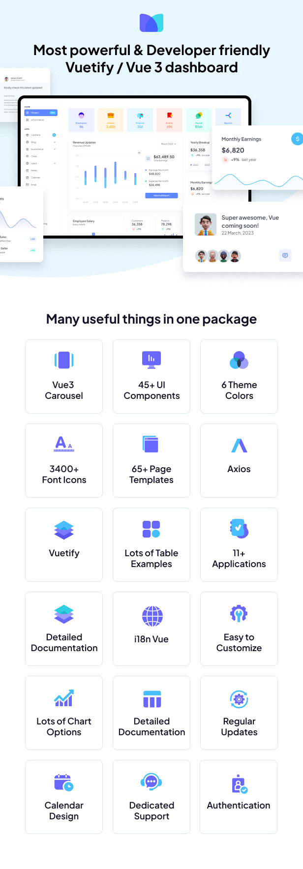 Modernize VueJs Admin Dashboard - 1