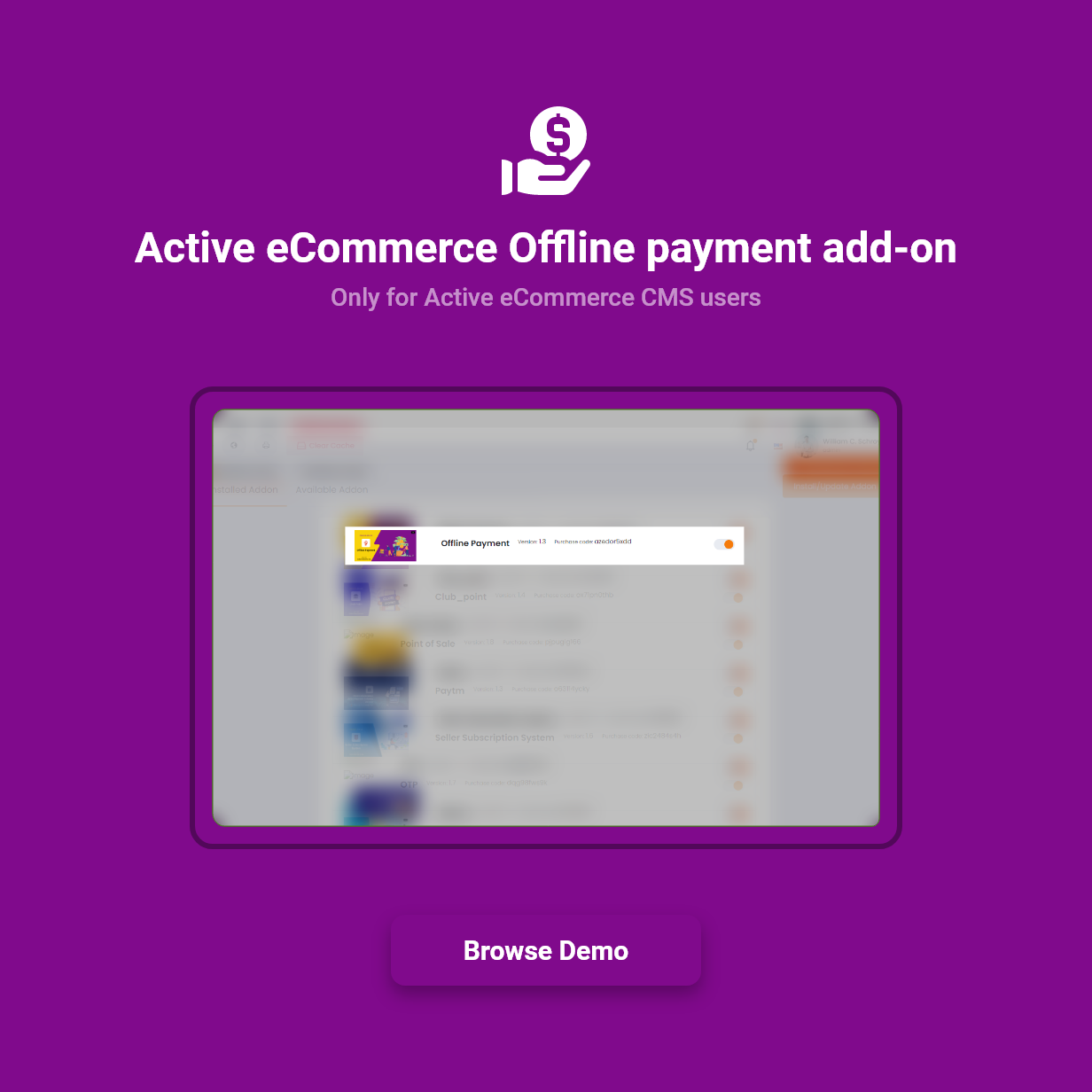 Active eCommerce Offline Payment Add-on - 1