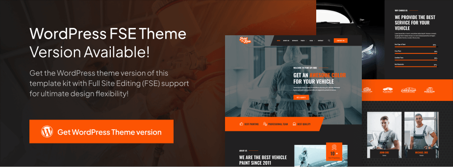 PaintMyRide – Car Painting & Modification Elementor Template Kit - 1