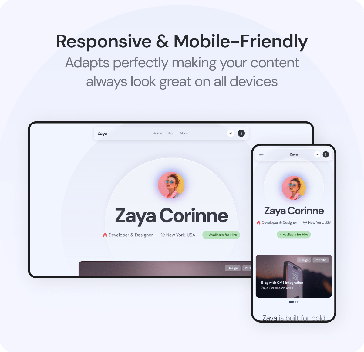 zaya responsive