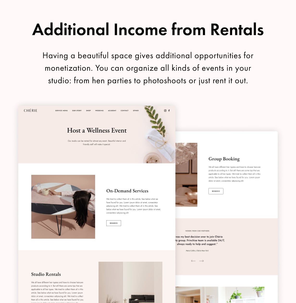 Cherie WordPress Theme Presentation Image