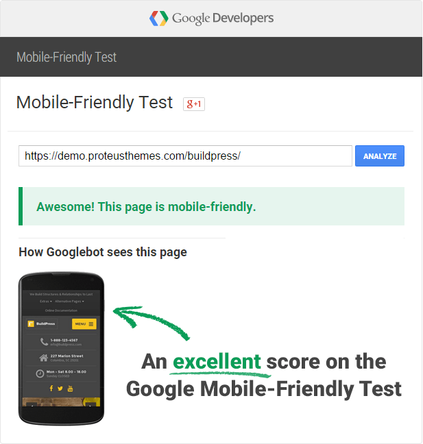 BuildPress is SEO mobile friendly