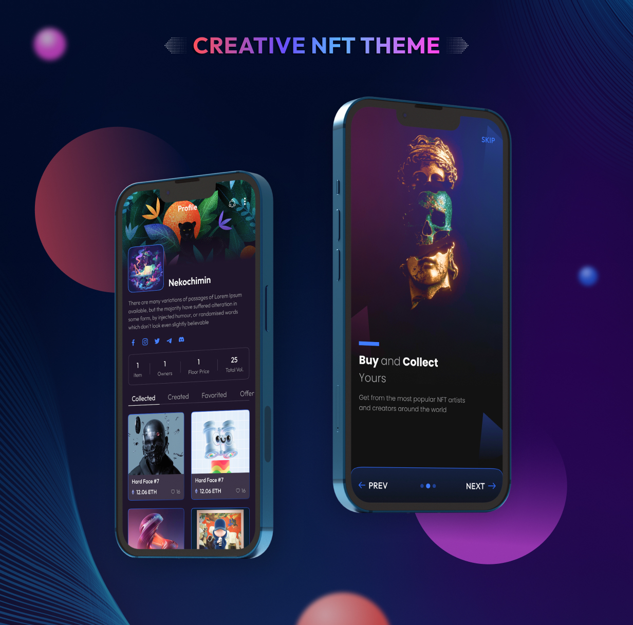 NFT Marketplace HTML PWA Mobile Template