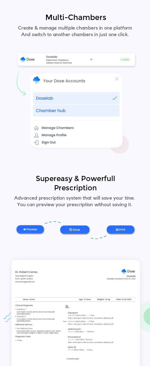 Doxe - SaaS Doctors Chamber, Software de prescrição e consultas - 12