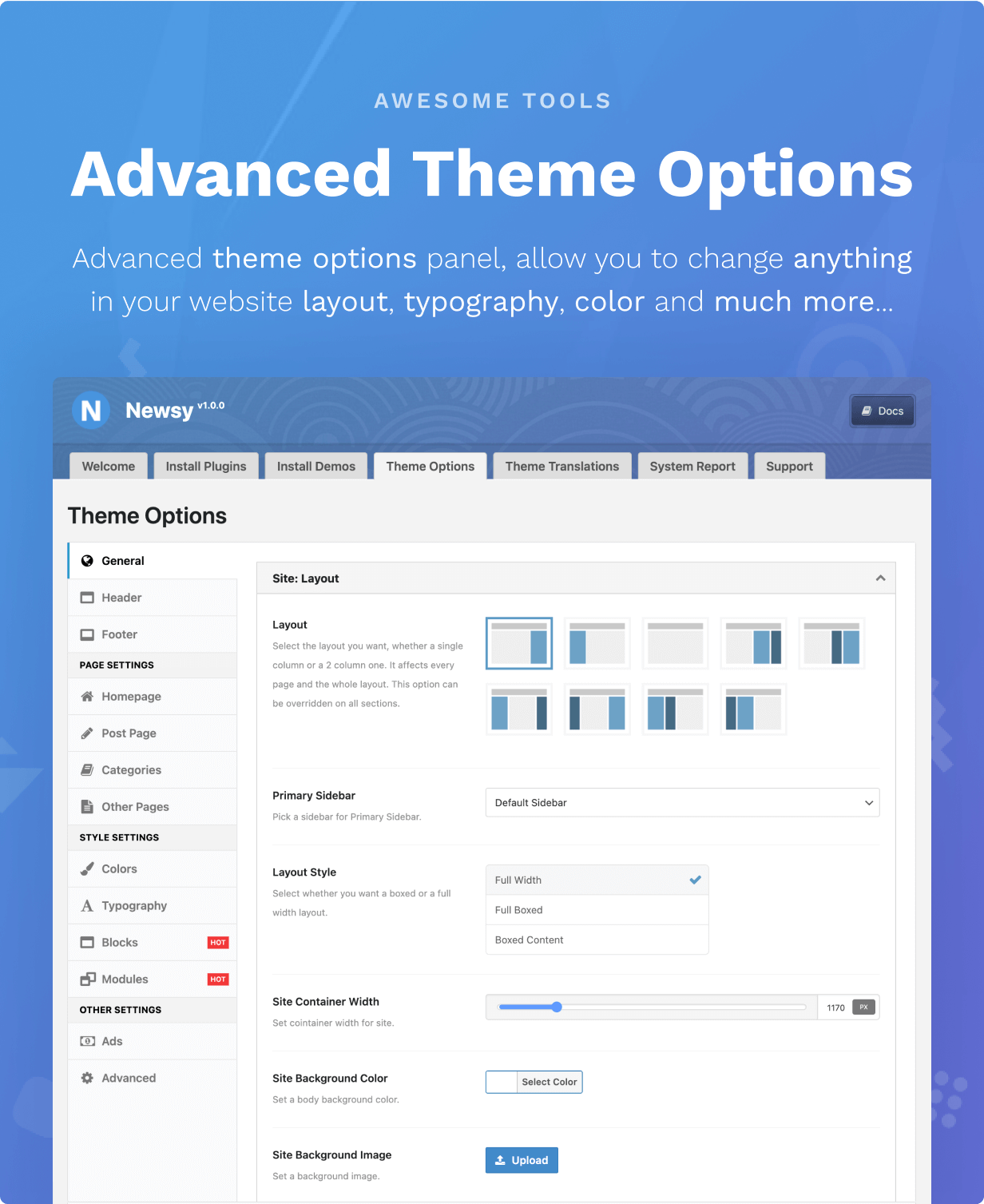 Advanced Theme Options