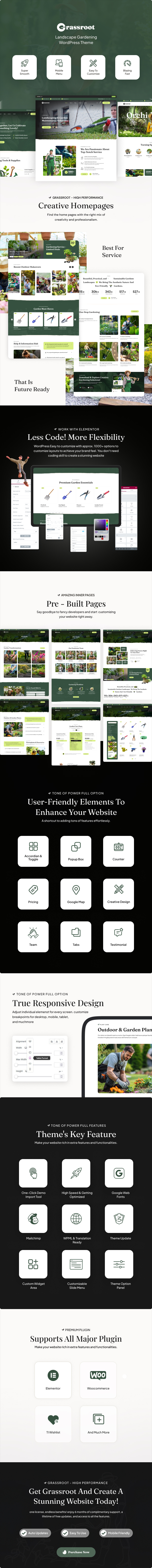 GrassRoot - Landscape Gardening WordPress Theme - 1