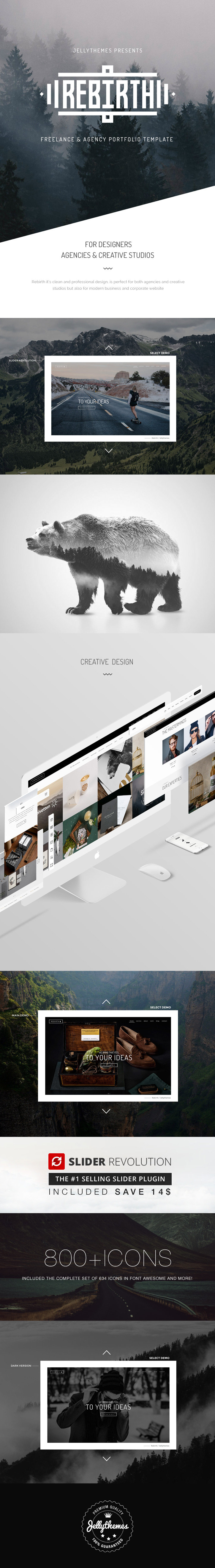 Rebirth - Freelance & Agency Portfolio Template - 1