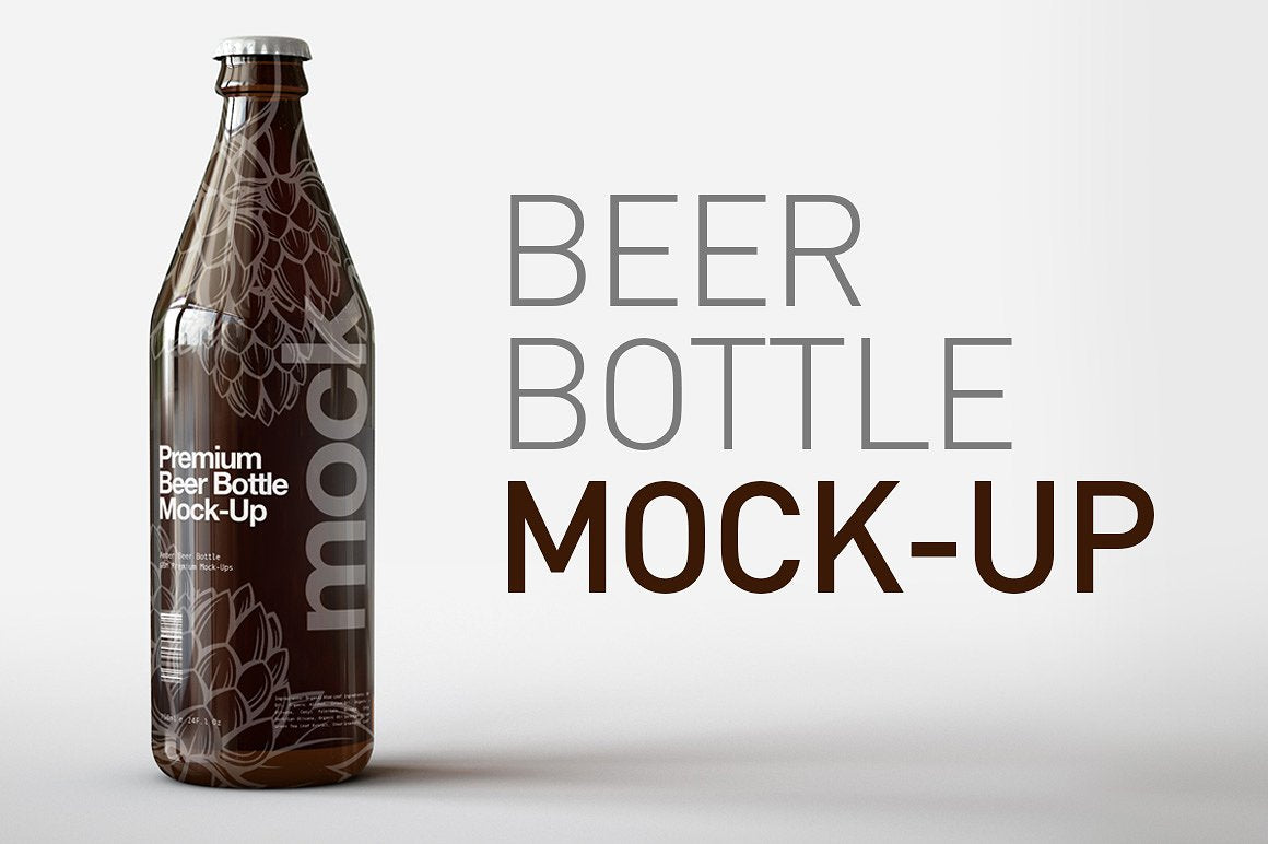 Tall Longneck Beer Bottle Mock-Up