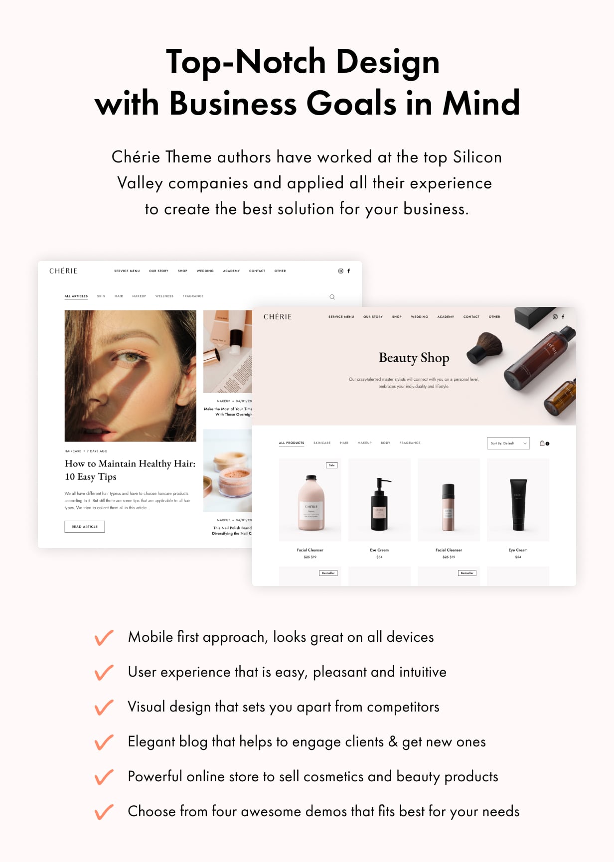 Cherie WordPress Theme Presentation Image