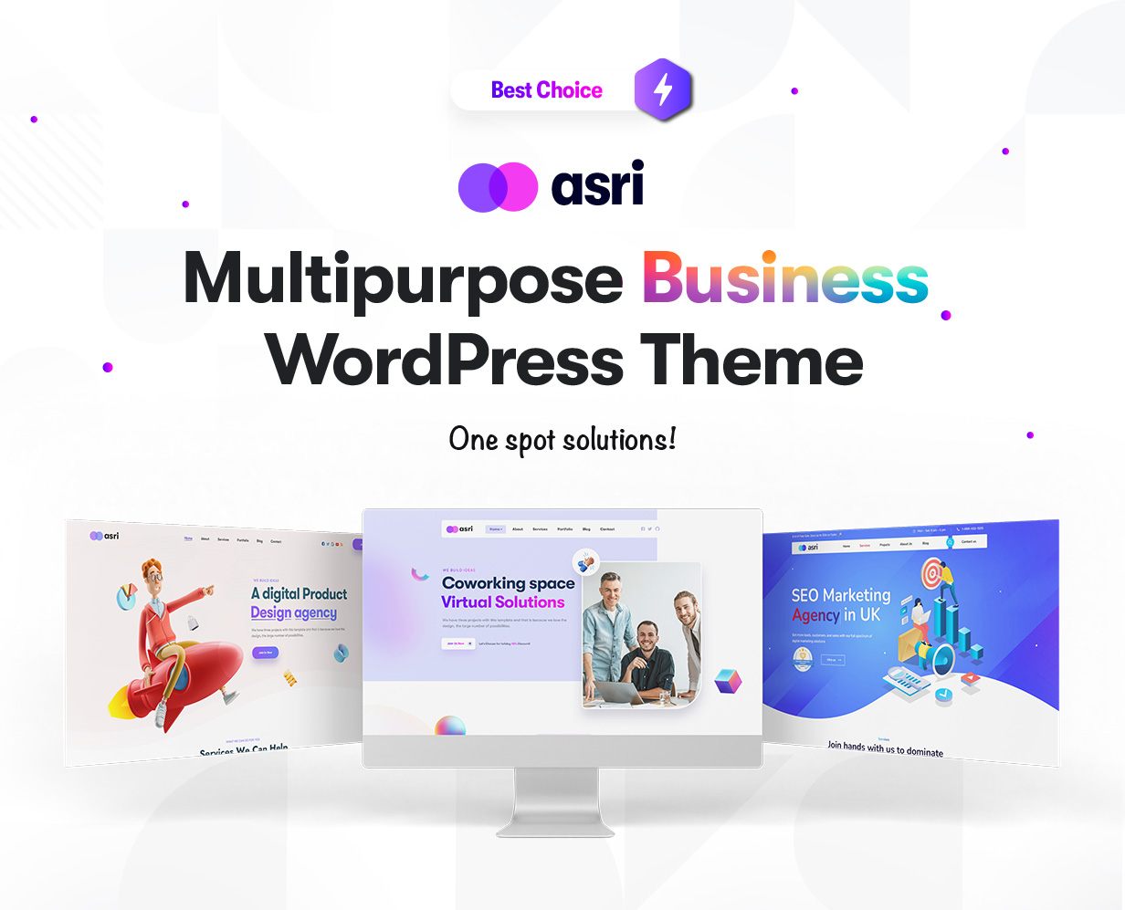 Asri - One Page Multipurpose Business WordPress Theme - 1