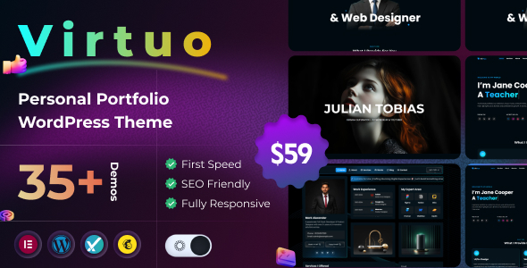 Virtuo - Personal Portfolio WordPress Theme