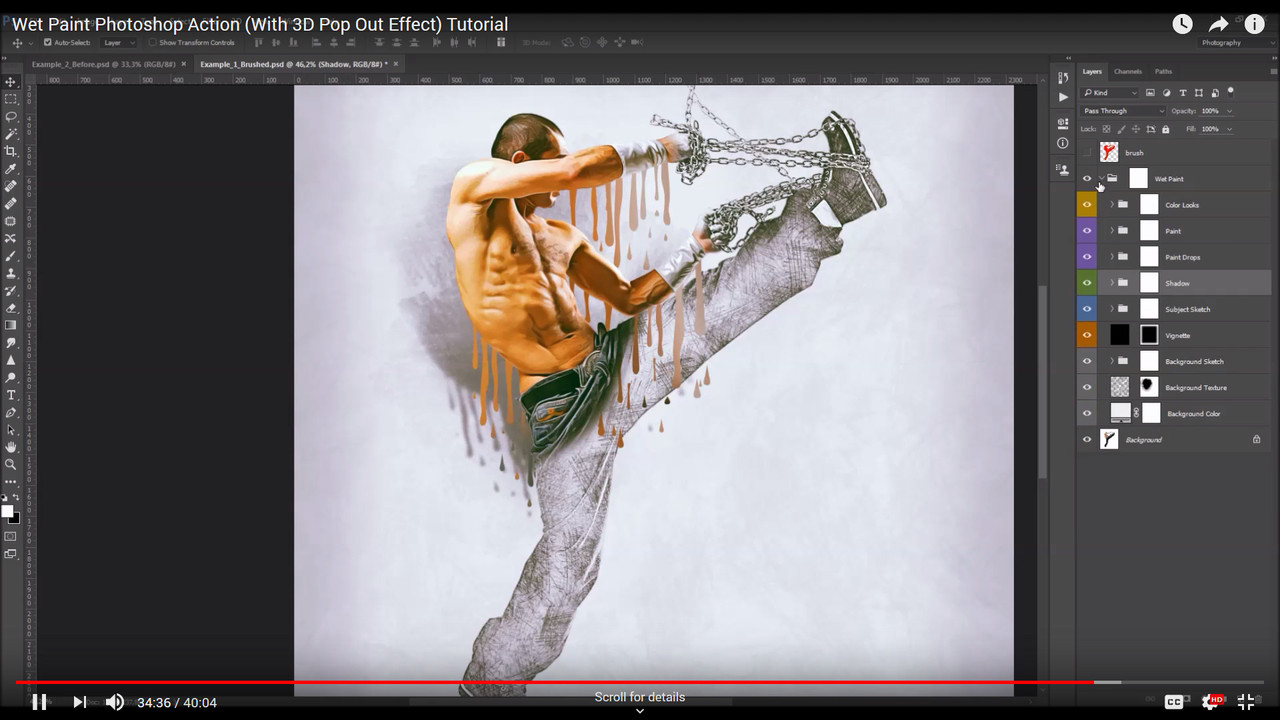 Wet Paint Photoshop Action With 3d Pop Out Effect By Unicdesign Graphicriver