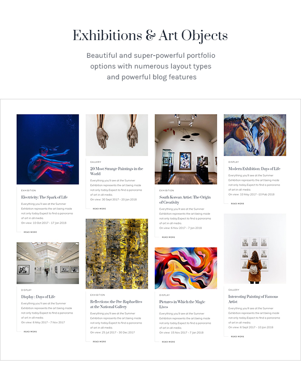 Galleria Metropolia - Art Museum & Exhibition Gallery Theme by cmsmasters