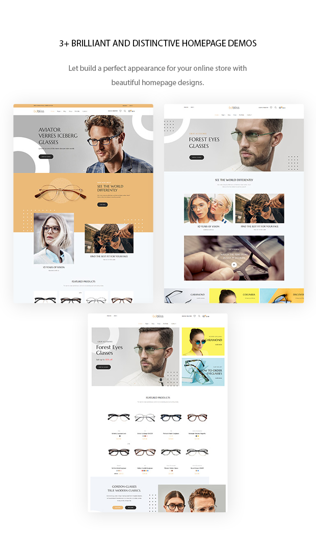 Oobliss Glasses Store - Responsive Prestashop Theme