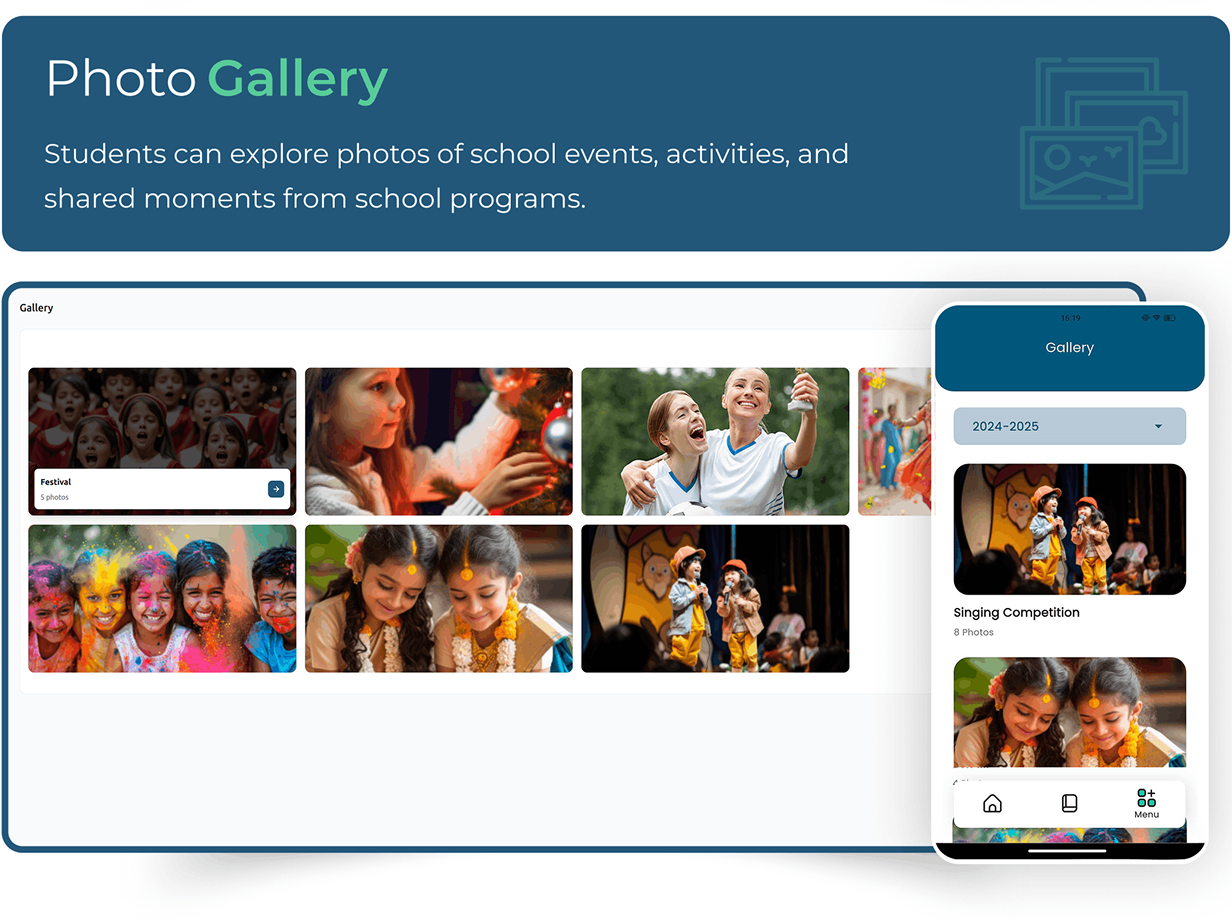 Photo Gallery - Online school management software