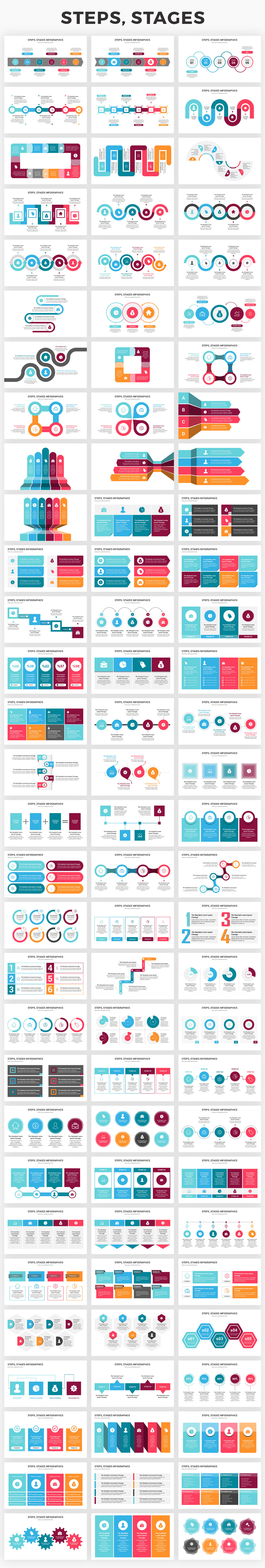 Infographics Complete Bundle PowerPoint Templates - 10